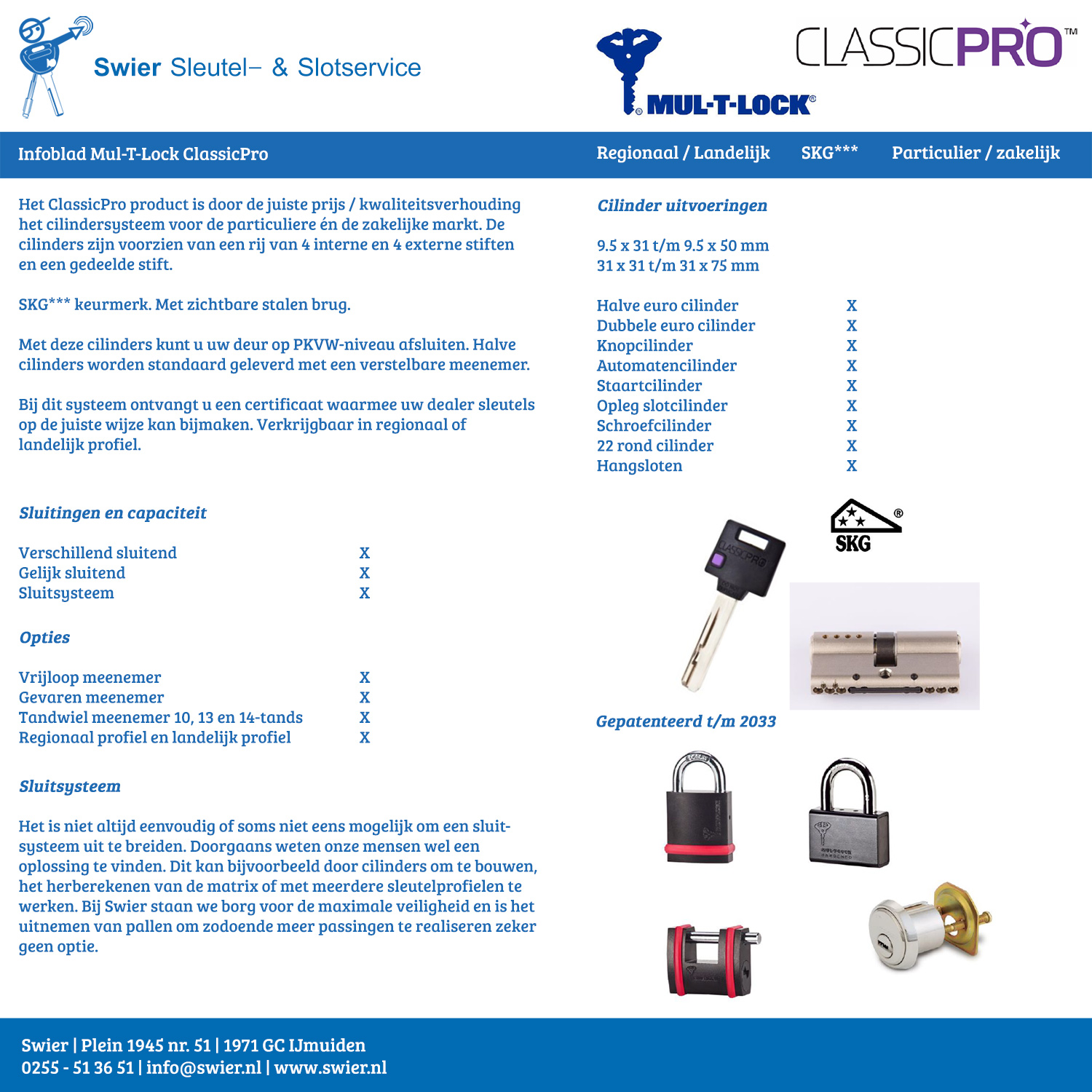 Mul-T-Lock Cilinder SKG★★★ 3 stuks - Afbeelding 2